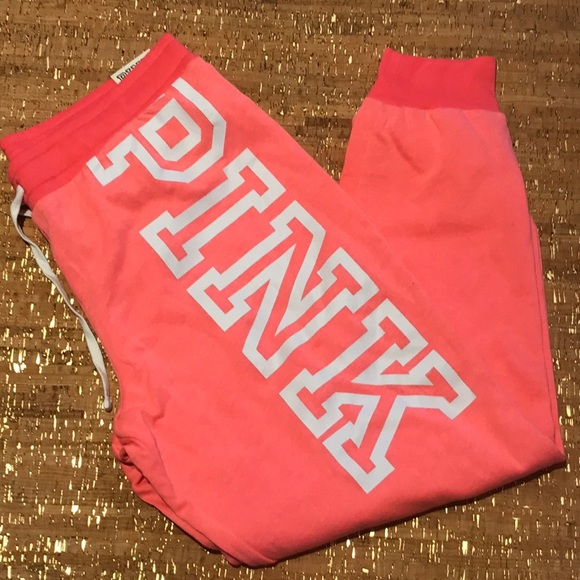 PINK Victoria's Secret Pants - Pink classic jogger highlighter pink large
